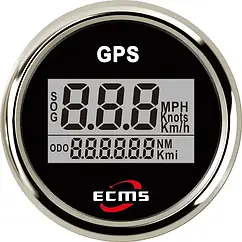 GPS спідометр судновий для човна і катера ECMS чорний