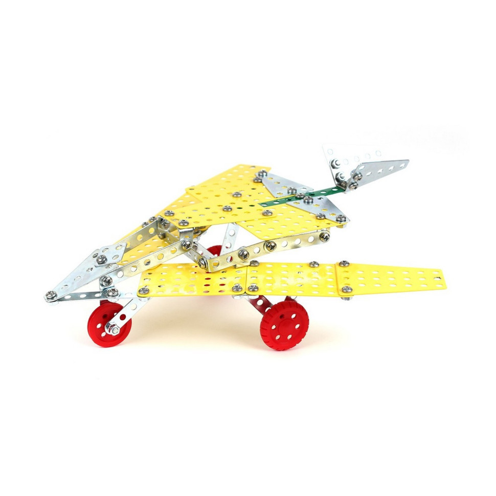 Дитячий Конструктор металевий "Літак-невидимка" ТехноК 4869TXK, 183 деталі, фото 1