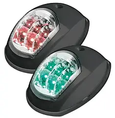 Пара навігаційних вогнів C91106PB-B LED чорний корпус суднових у човен і катер