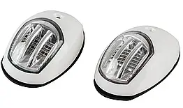 Пара навігаційних вогнів C91106PW-B LED білий корпус суднові в човен і катер