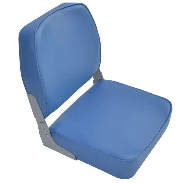 Сидіння низьке для човна і катера синє 1001102 складне з морського вініл 420х390 мм нове класична форма, фото 1