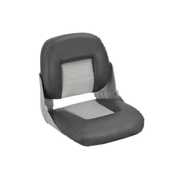 Сидіння складне суднове в човен катер і яхту Cruistyle 75114GC сіро-вугільне низька спинка пластиковий каркас морський вініл, фото 1