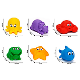 Набір для гри у ванній ТехноК 7464TXK, 6 фігурок тварин, фото 2