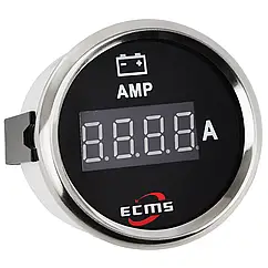 Цифровий амперметр судновий для човна і катера ECMS PEA-BS±150A діаметр 52мм чорний 800-00169