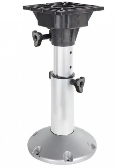 Стійка для сидіння в човен катер і яхту ADJUSTABLE MA 773-2 висота 450-630 мм анодований алюміній 170х170 мм, фото 1