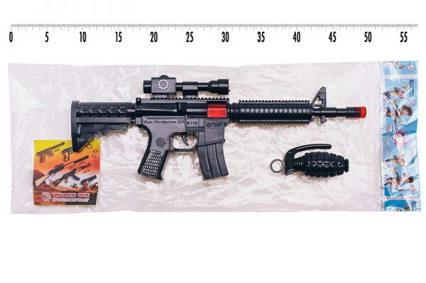 Іграшковий автомат-тріскачка "M16" з гранатою Golden Gun 803, фото 1