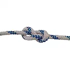 Шнур поліестер 07820622 біло-синій 6 мм 220 м для швартовки з поліестеру міцний і надійний, фото 2