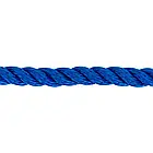 Вірьовка Polyester 3 strand rope 6mm*30m blue для швартування човна і катера 6мм 30м синя міцна вірьовка для швартування, фото 2