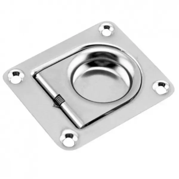 Засувка дверна з кільцем суднова 3401981 44х38 мм для човна і катера нова 3401981, фото 1