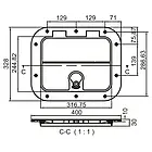 Люк доступу судновий для човна і катера 400X328 мм C13710 новий Тайвань розмір 400x328 мм, фото 2