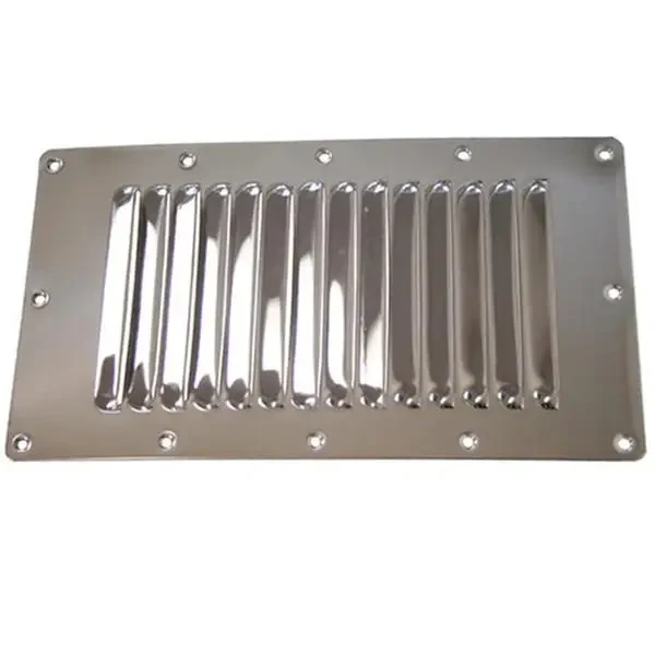 Кришка вентиляції для човна і катера 127 мм x 228 мм Тайвань 13572 нержавіюча сталь решітка нового зразка, фото 1