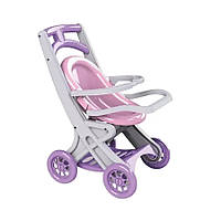 Коляска для ляльок з шезлонгом Doloni Toys 0122/04 Сіро-рожева