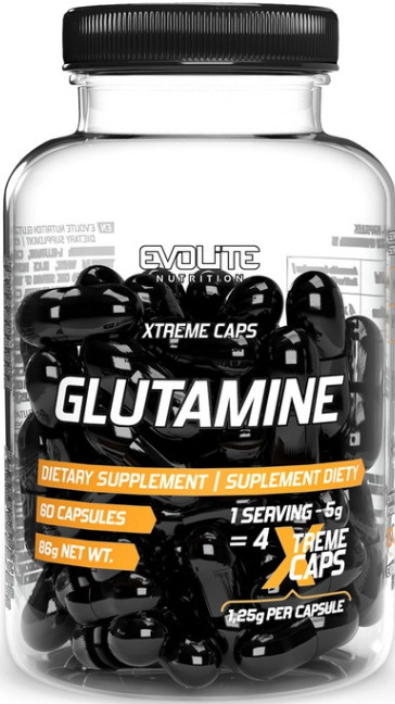 Амінокислота Глютамін Evolite Nutrition Glutamine 1250 mg Extreme 60 капс