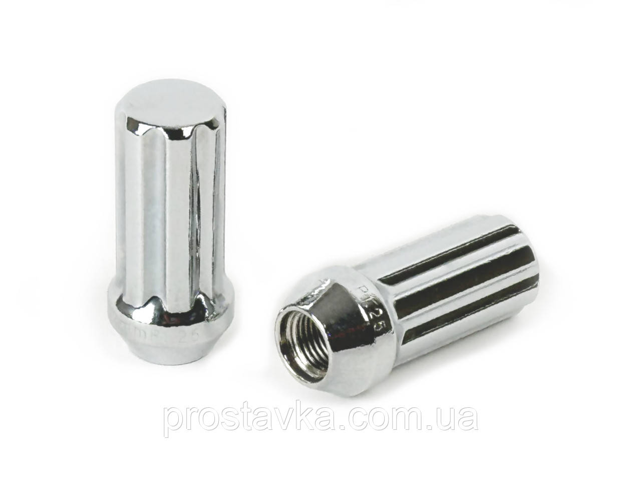 Гайка колісна 307744 Cr M12X1,25 Хром висота 51 мм Конус із виступом., закр., ключ K212207SD, фото 1