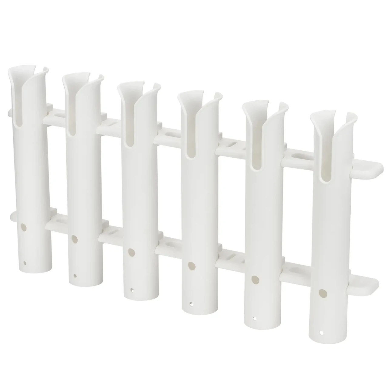 Тримач для 6-ти вудок для човна і катера пластиковий білий C12718-S бортовий для зберігання та транспортування спінінгів, фото 1