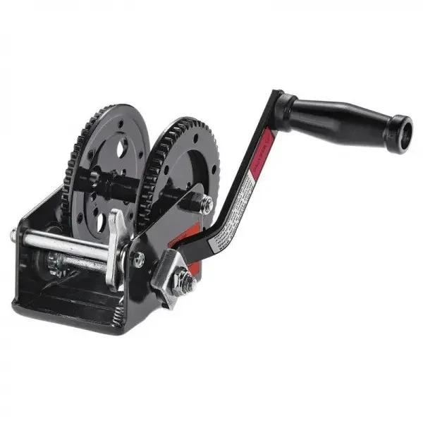 Лебідка ручна для човнового причепа WT-77-16 1600Lbs 727Kgs 3.5:1 чорний колір нова модель для надійної експлуатації, фото 1