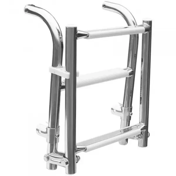 Лестниця суднова для човна і катера 1101030 1+2 складна нержавіюча 200х670 мм для яхти і катера висота 670 мм ширина 200 мм, фото 1