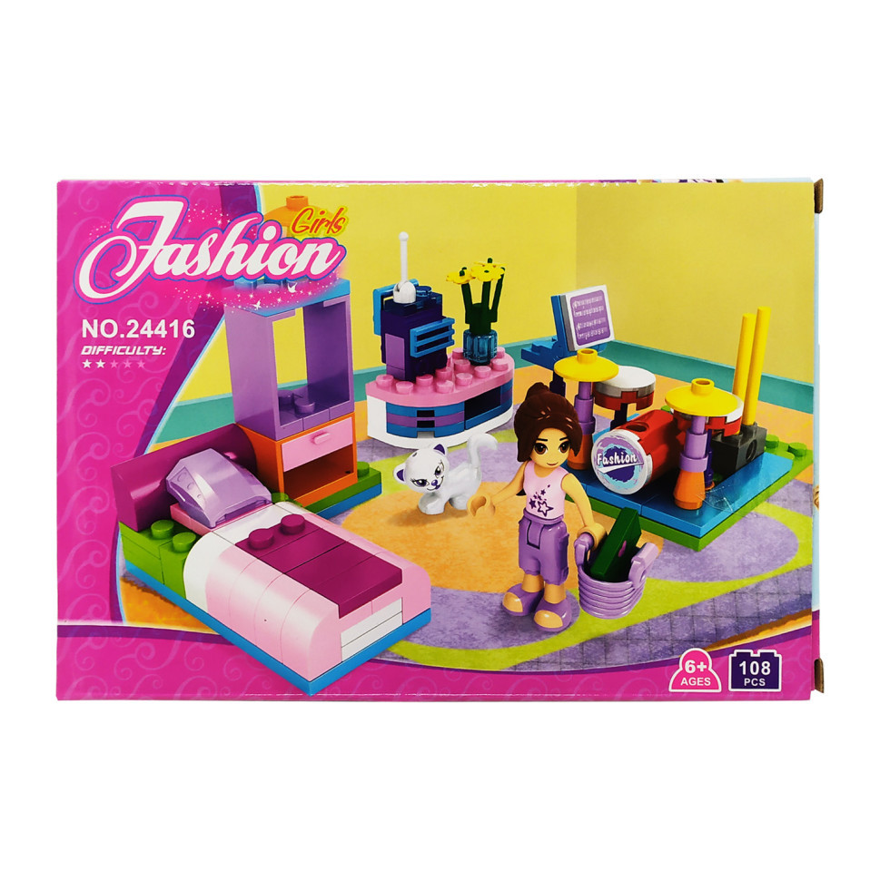 Дитячий конструктор "Спальня" Keedo 24416, 108 елементів, фото 1