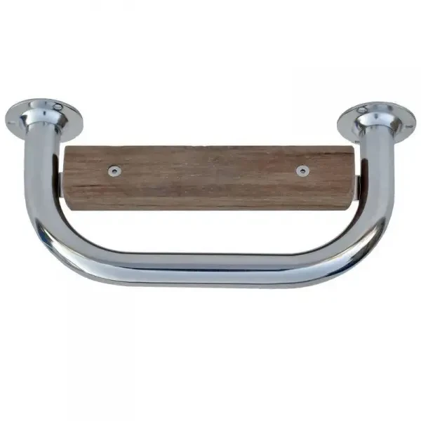 Сходинка дерево/нержавійка HF04-063SA для човна і катера 270x130 мм нова суднова сходинка з нержавіючої сталі, фото 1