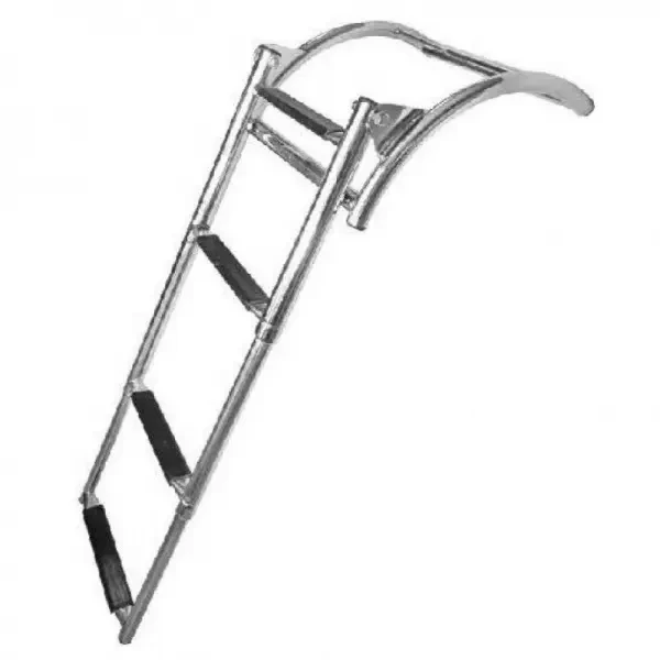 Сходи для надувного борта човна ПВХ HF10-815SA телескопічні 3 ступені нержавіюча сталь протиковзкі накладки 180x40 мм 868, фото 1