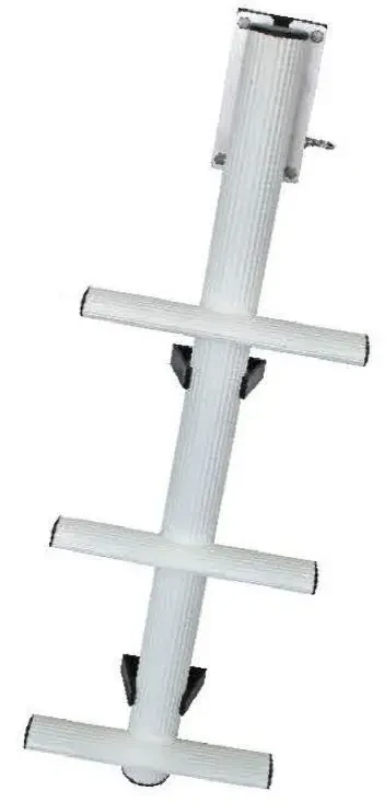 Лестниця дайвера алюмінієва біла 4 сходинки HF01-147AL для човна і катера довжина 1275 мм нескладна легка 3.7 кг, фото 1