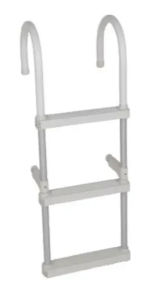 Лестниця суднова для човна і катера MA 011 алюмінієва 3 ступені 850x355 мм для яхти дюралевої та пластикової човна, фото 1