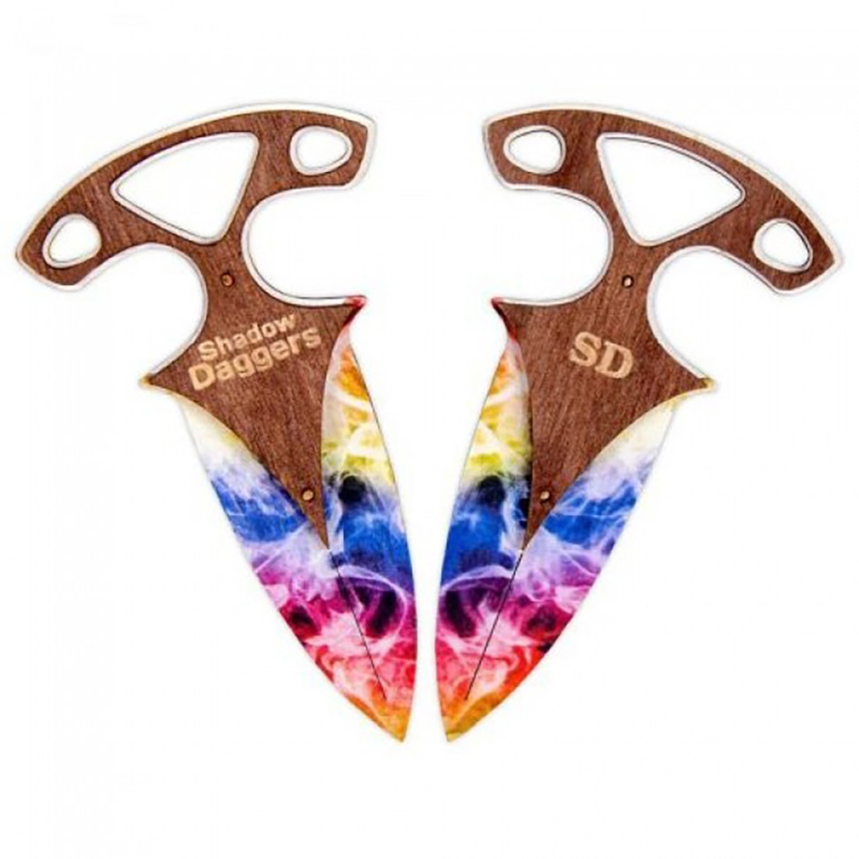 Комплект ножів сувенірних дерев'яних "ТИЧКОВИЙ РАДУГА" DAG-R, фото 1