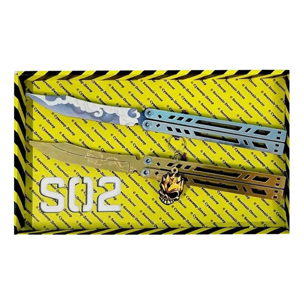 Набір ножів сувенірних дерев'яних SO-2 "МЕТЕЛЬ LEGASY & МЕТЕЛЬ KUMO" SO2-3-B, фото 1