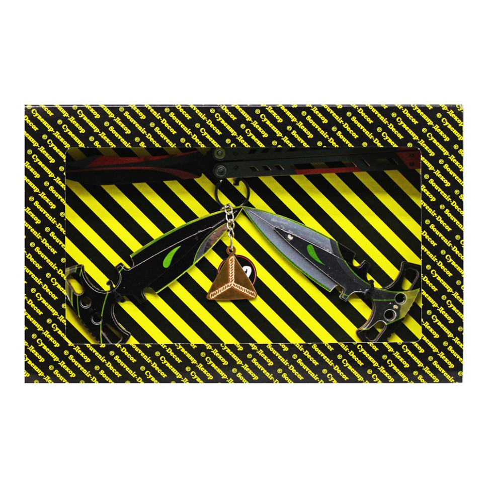 Набір сувенірних ножів дерев'яних SO-2 "МЕТЕЛЬ BLACK WIDOW & HARMONY daggers" SO2-11-B, фото 1