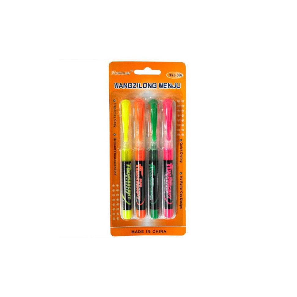 Текстовиділювачі 4 кольори 866-4 ширина лінії 1-4 мм, фото 1