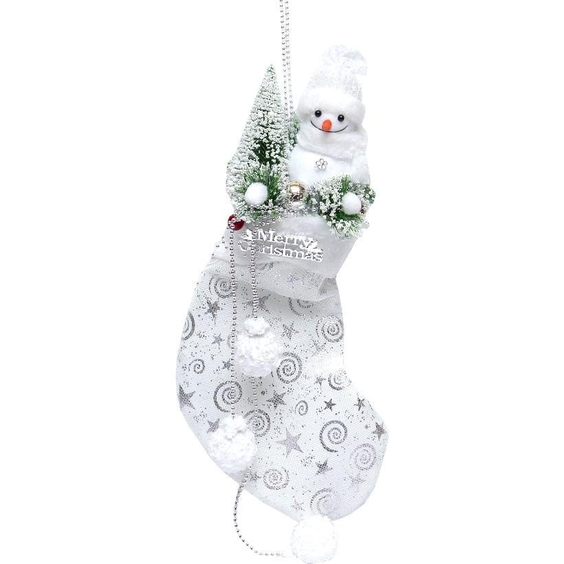 Новорічна прикраса "Чобіт з прикрасою" 23K-121, 23 x 38 см, фото 1