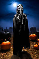 Плащ чорний з капором. Довжина 140 см НК-116