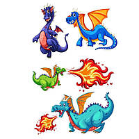 Тимчасове татуювання Дракони Ink-Ok 74077871, 4 зображення