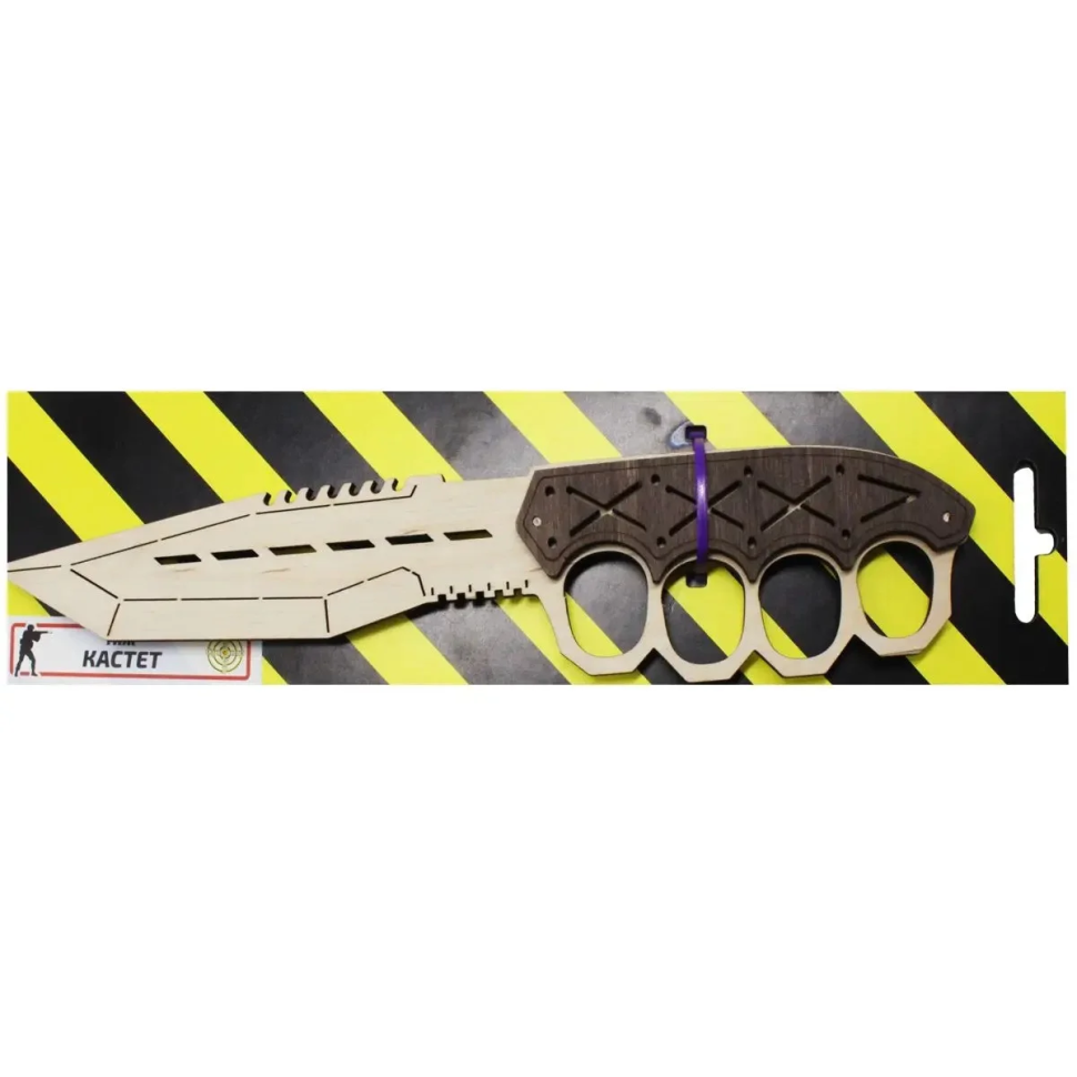 Ніж дерев'яний сувенірний "КАСТЕТ" Сувенір-Декор KNU, фото 1