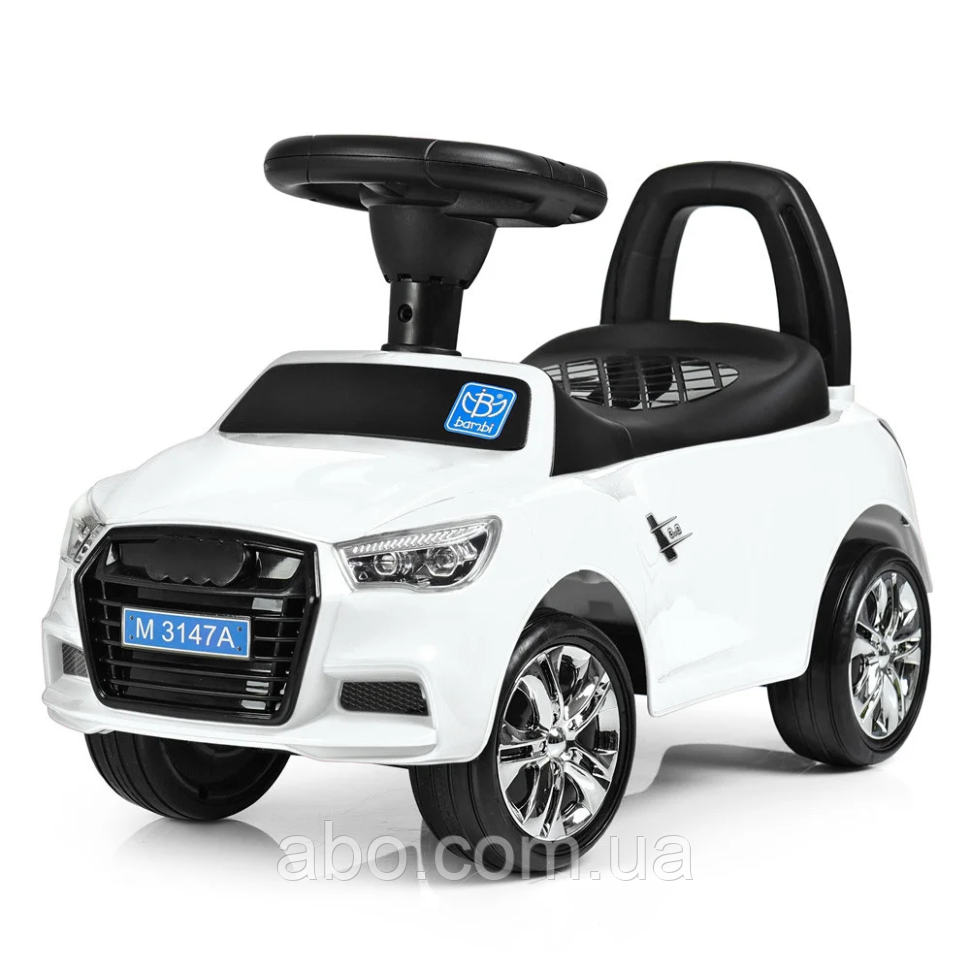 Каталка-толокар Bambi M 3147A-1 Білий музичний, фото 1