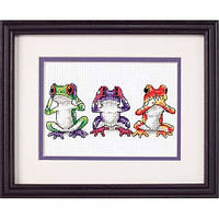 Набор для вышивания крестом Dimensions "Трио лягушек//Tree Frog Trio" 16758
