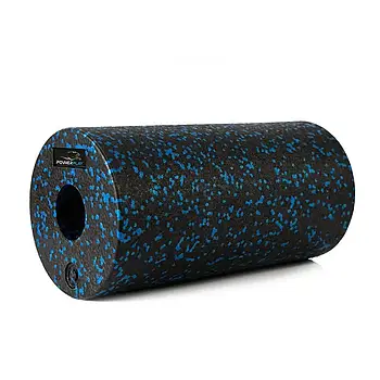 Масажний ролик (роллер) гладкий PowerPlay PP-4347 EPP Foam Roller Чорно/Синій (33x14см.)