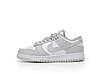 Кросівки Nike SB Dunk Low Grey White Сірі Взуття Найк СБ Данк Лоу шкіра повсякденні демісезон унісекс, фото 3