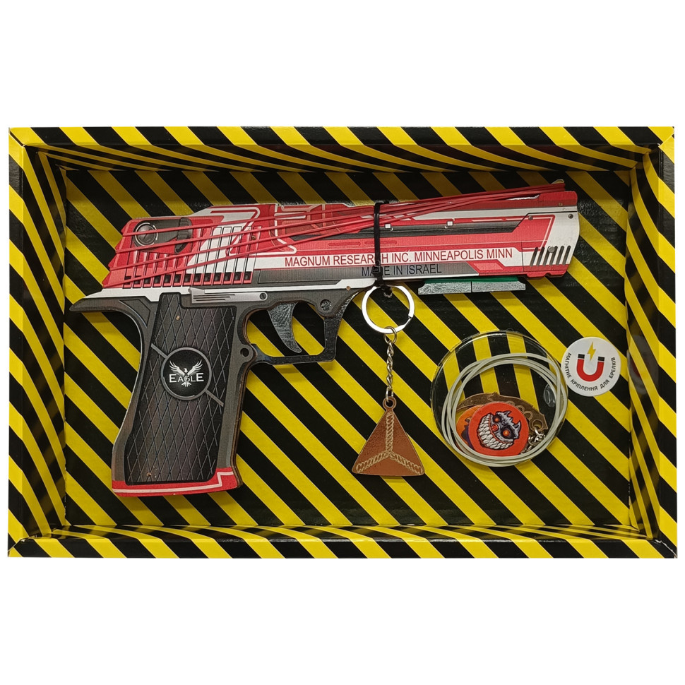 Збірна модель Гумостріл "DESERT EAGLE CODE RED" BOX DE-CR, фото 1