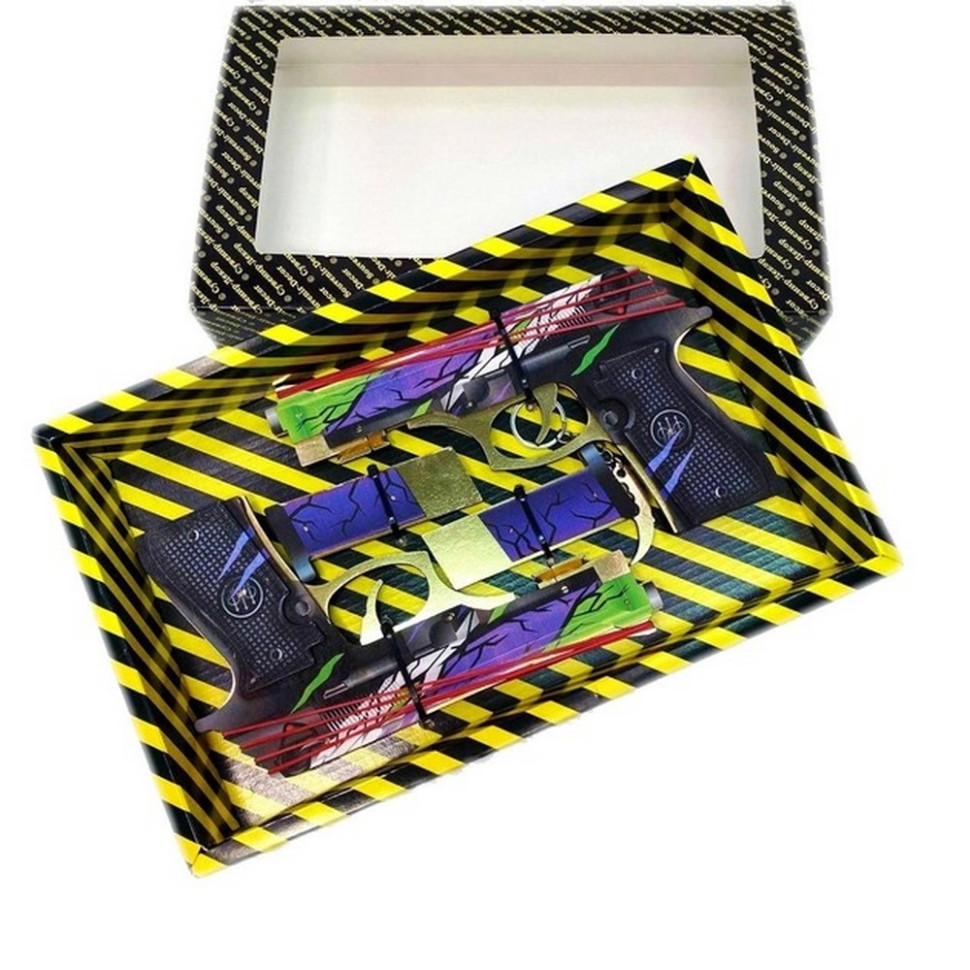 Збірна модель Гумостріл "Berettas HYBRID" BOX DB-HY 2 шт, фото 1