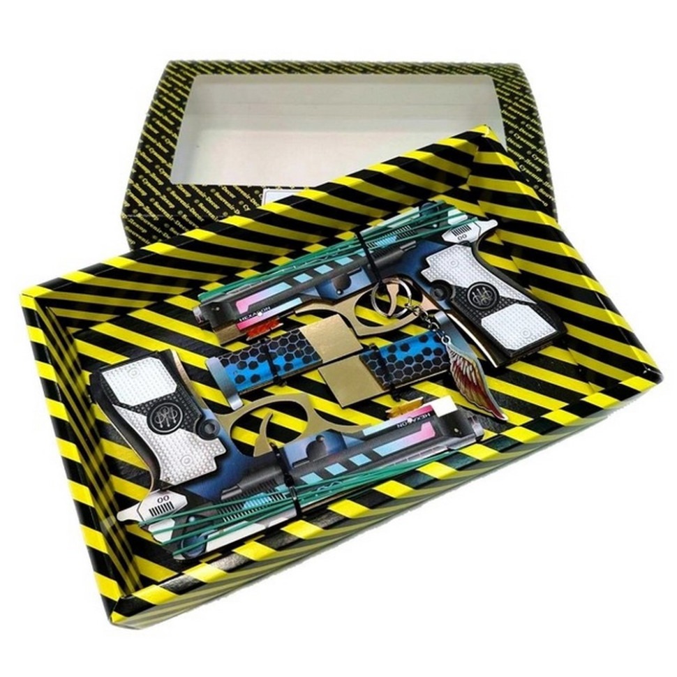 Збірна модель Гумостріл "Berettas HEXAGON" BOX DB-HE 2 шт, фото 1