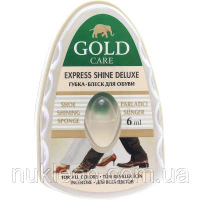 Популярний! Губка для взуття GoldCare Експрес-блиск Безбарвна із запаскою 6 мл (8697704020797) - Краща якість тільки на, фото 1
