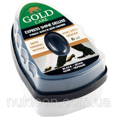 Популярний! Губка для взуття GoldCare Експрес-блиск Чорна із запаскою 6 мл (8697704020759) - Краща якість тільки на Nukleon.com.ua, фото 1