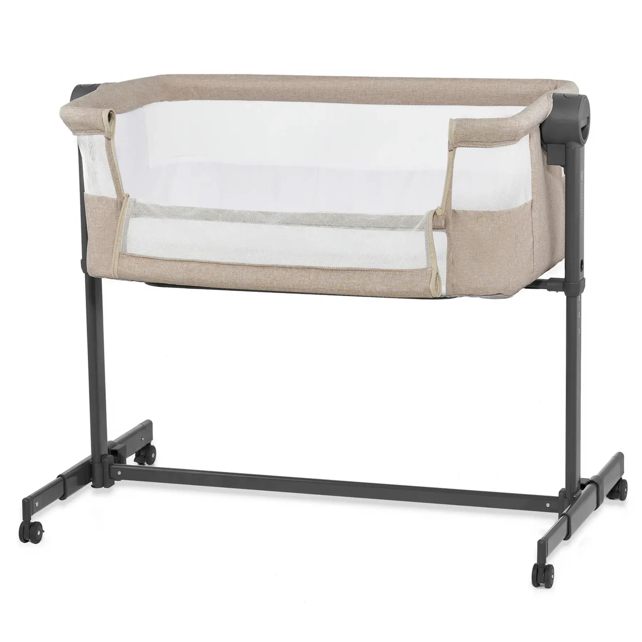 Ліжечко приставне Kinderkraft Neste Up 2 Beige (регулювання висоти, регулювання нахилу), фото 1