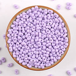 Бісер скляний у формі арахісу FARFALLE 6х4х3,2 мм 10 г Лавандовий