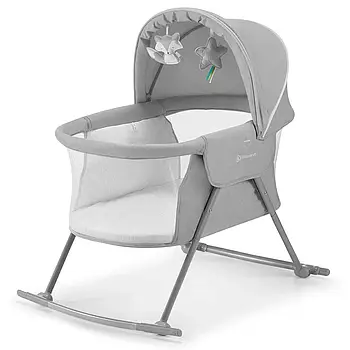 Люлька-гойдалка 3в1 Kinderkraft Lovi Grey (складна конструкція, підвіски-іграшки)