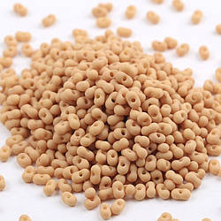 Бісер скляний у формі арахісу FARFALLE 6х4х3,2 мм 10 г Коричневий матовий