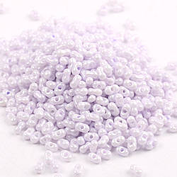 Бісер скляний у формі арахісу FARFALLE 6х4х3,2 мм 10 г Ліловий опал блискучий