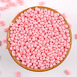 Бісер скляний у формі арахісу FARFALLE 6х4х3,2 мм 10 г Рожевий світлий