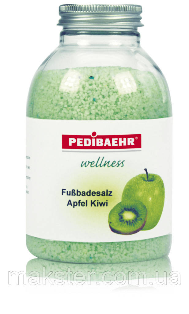 СІЛЬ ДЛЯ ВАННИ З ЕКСТРАКТОМ ЯБЛОКУ І КИВІ 575 Г (FUSSBADESALZ APFEL KIWI) PEDIB